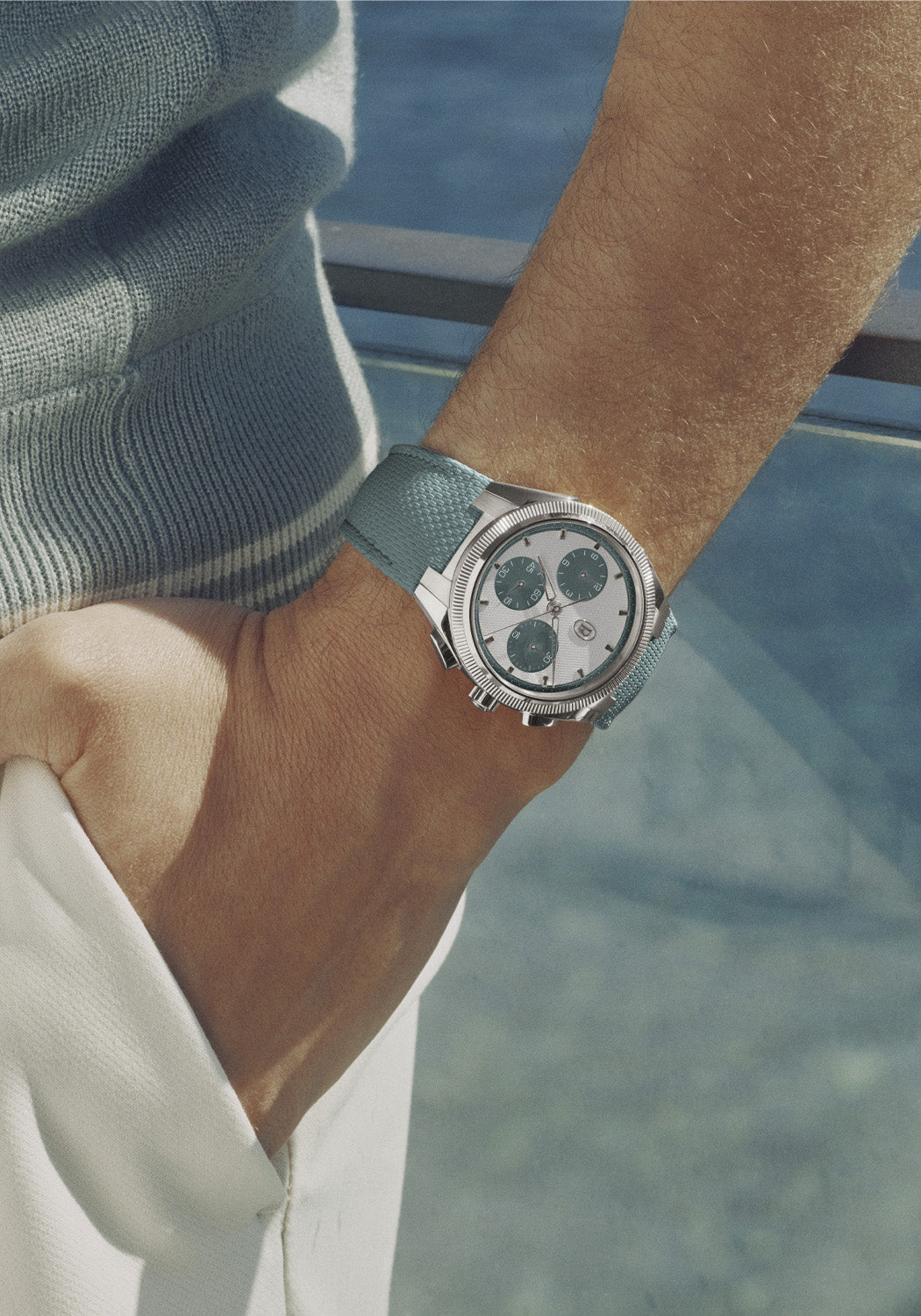 Parmigiani Fleurier Tonda PF Sport Chronograph Steel Silver Verzasca Watch | OsterJewelers.com