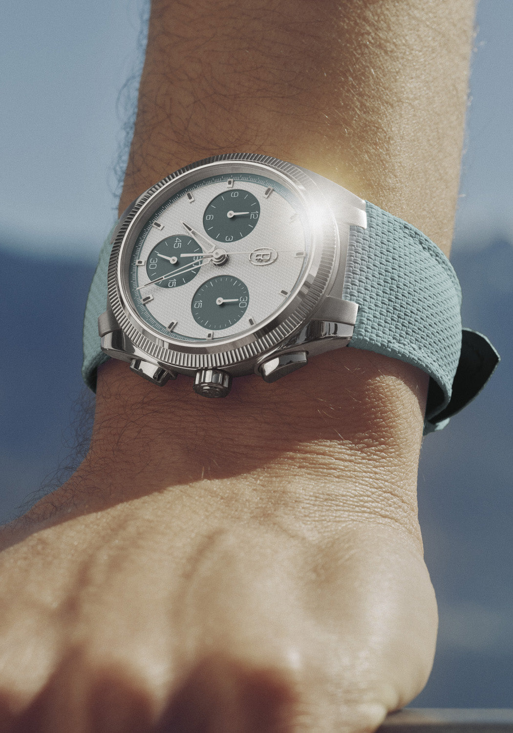 Parmigiani Fleurier Tonda PF Sport Chronograph Steel Silver Verzasca Watch | OsterJewelers.com