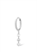 Persée Paris 18K White Gold Pavé 3 Diamond Single Hoop Earring | Ref. EA76661 | OsterJewelers.com