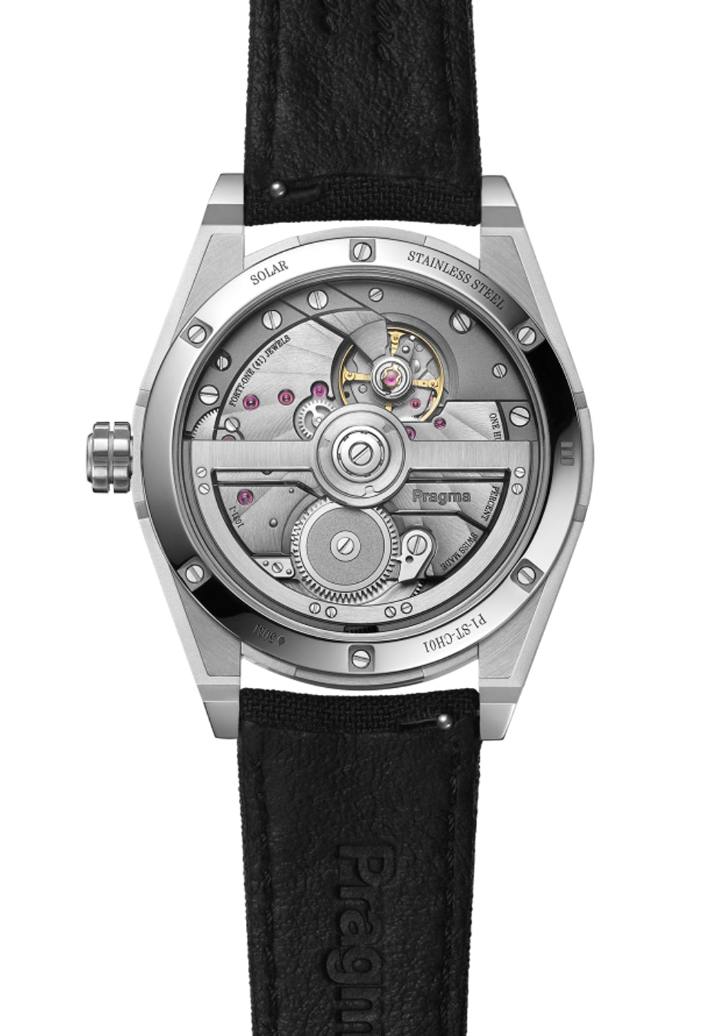 Pragma P1 Perseverance Solar Stainless Steel Pyrite Gray Gold 5N | P1-ST-Ch01_LE | OsterJewelers.com