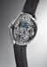 The sapphire caseback reveals the inner mechanics of the Renaud Tixier Monday Skeleton Blue