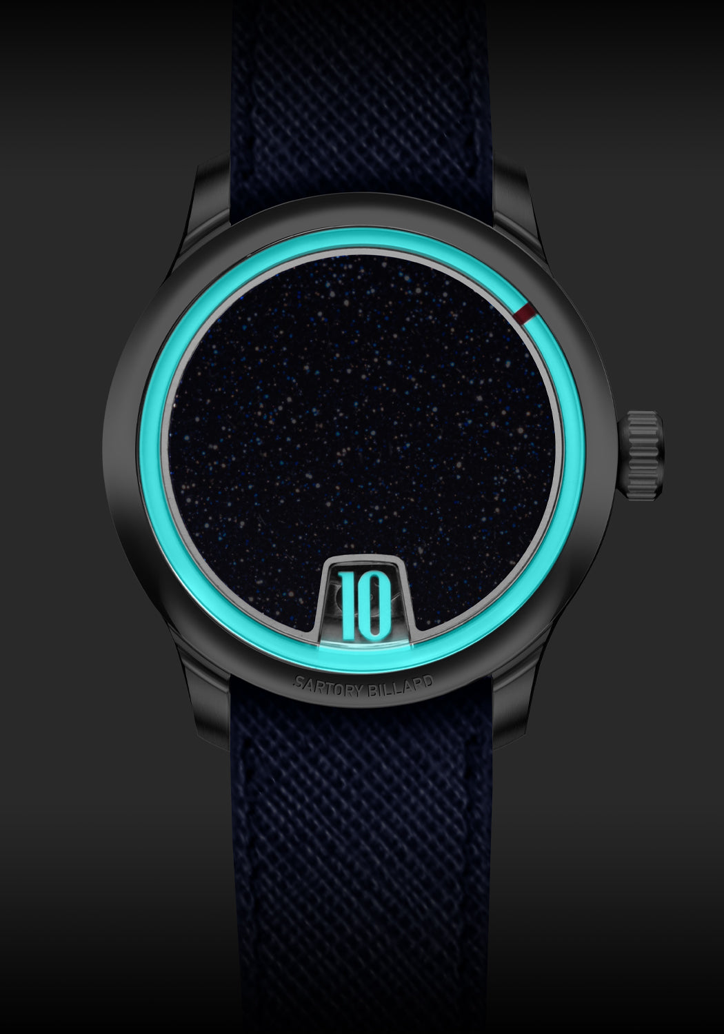 Sartory-Billard SB10 Jumping Hour Blue Aventurine | LE300 | Denver | OsterJewelers.com