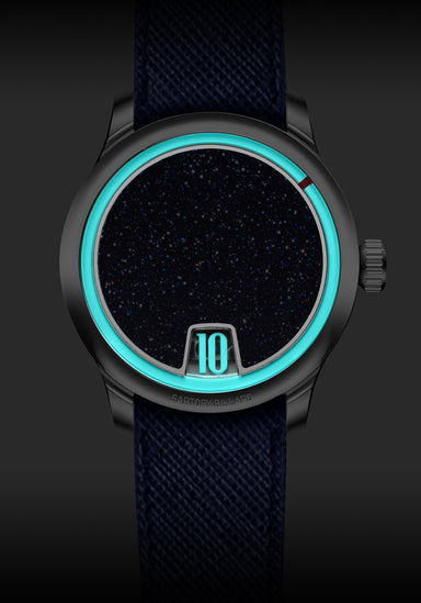 Sartory-Billard SB10 Jumping Hour Blue Aventurine | LE300 | Denver | OsterJewelers.com
