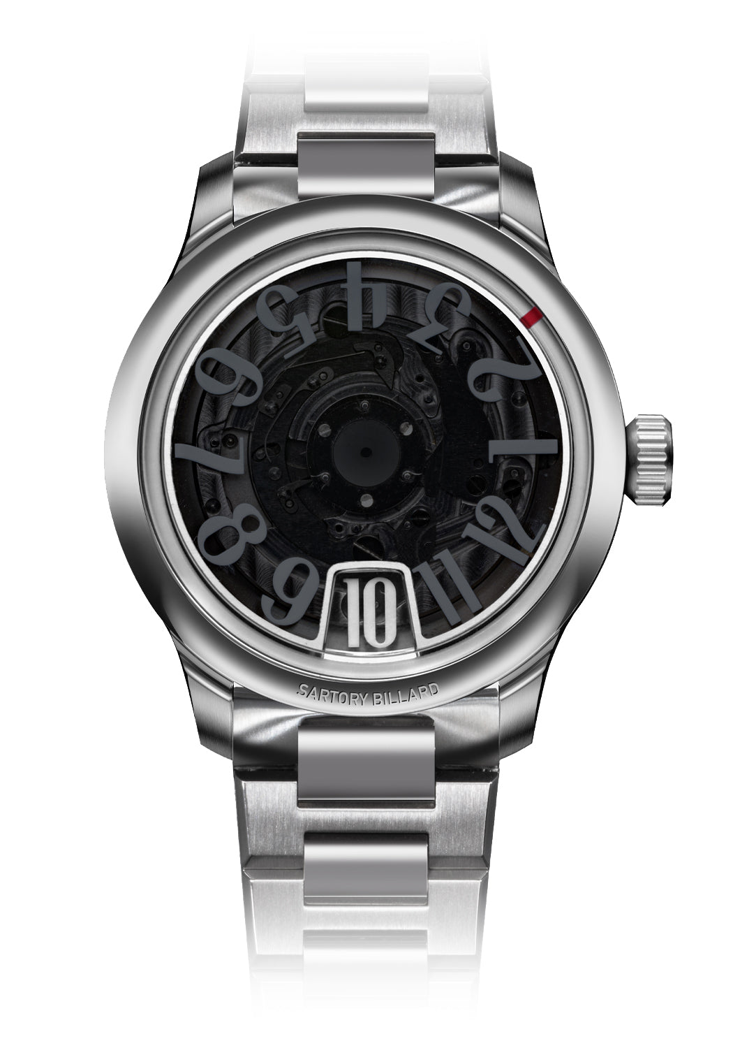 Sartory-Billard SB10 Jumping Hour Black Sapphire Bracelet | SB101SBLSA | Denver | OsterJewelers.com
