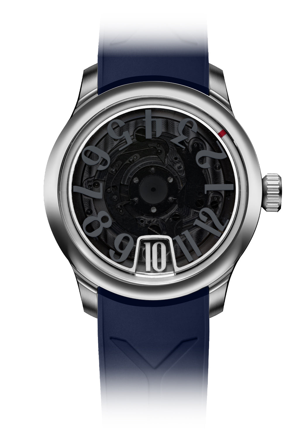 Sartory-Billard SB10 Jumping Hour Black Sapphire on Black Rubber Strap | Denver | OsterJewelers.com
