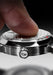 Close-up of-finger touching the Disco Ball dial on the Sartory Billard Disco Ball