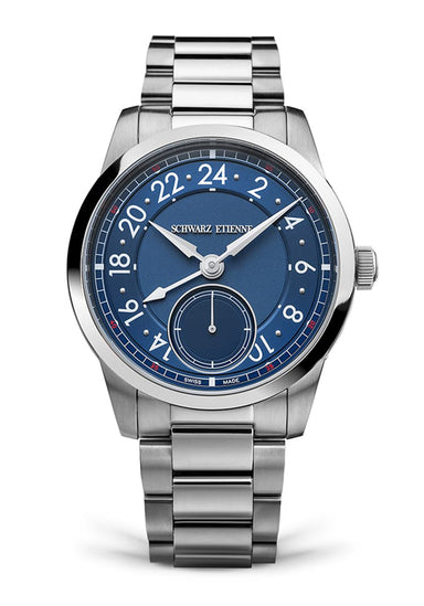 Schwarz Etienne 1902 GMT Blue on Titanium Bracelet | Ref. WCL39GMTAS114TIALBCLA | OsterJewelers.com
