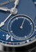 A closeup of the small seconds dial on the Schwarz Etienne 1902 GMT Blue | OsterJewelers.com