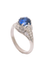 Sebastien Barier Platinum Diamond & Oval Sapphire Ring | OsterJewelers.com