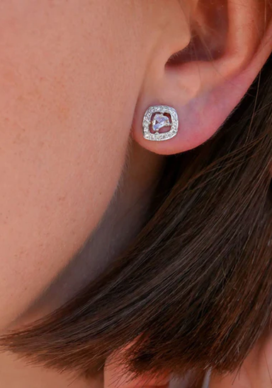 Sethi Couture Logan 18KG Rose Cut Diamond Stud Earrings | OsterJewelers.com