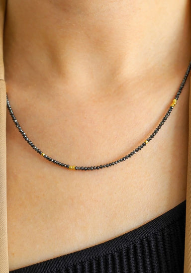 Sethi Couture Noir 18KYG Black Diamond & Gold Bead Necklace | Cherry Creek North | OsterJewelers.com