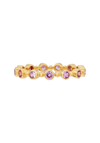 Sethi Couture Petit Bubble 18KYG Pink Sapphire Eternity Band | Denver Jewelry | OsterJewelers.com
