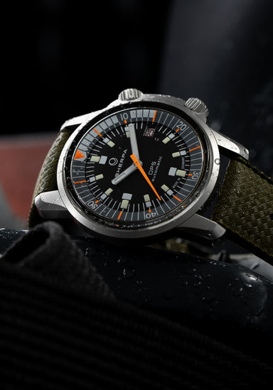Sherpa x TRTS OPS | Green Rubber Strap | Dive Watch | Denver Watches | OsterJewelers.com

