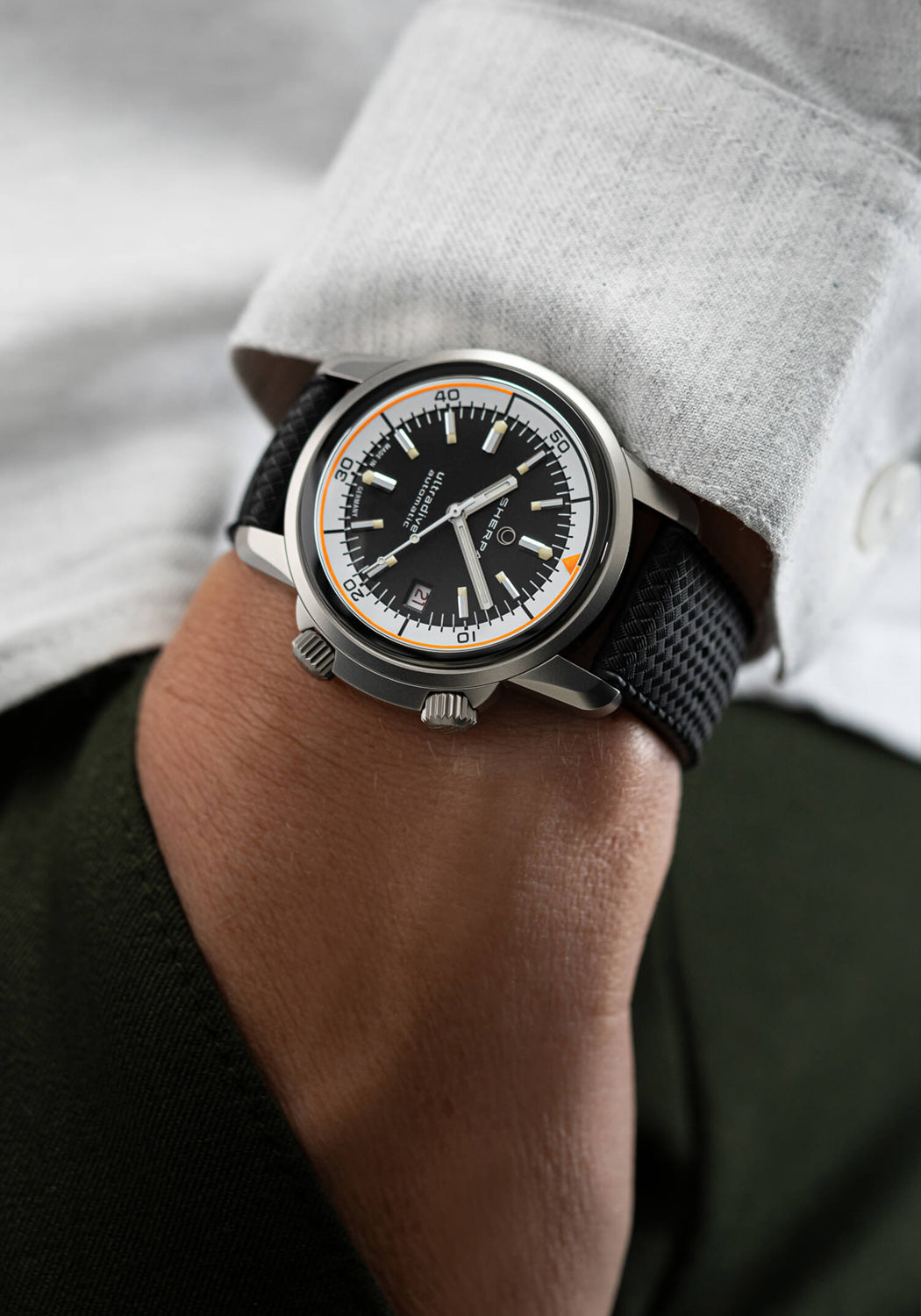 Sherpa Ultradive Satin | Rubber Strap | Dive Watch | Denver Watches | OsterJewelers.com
