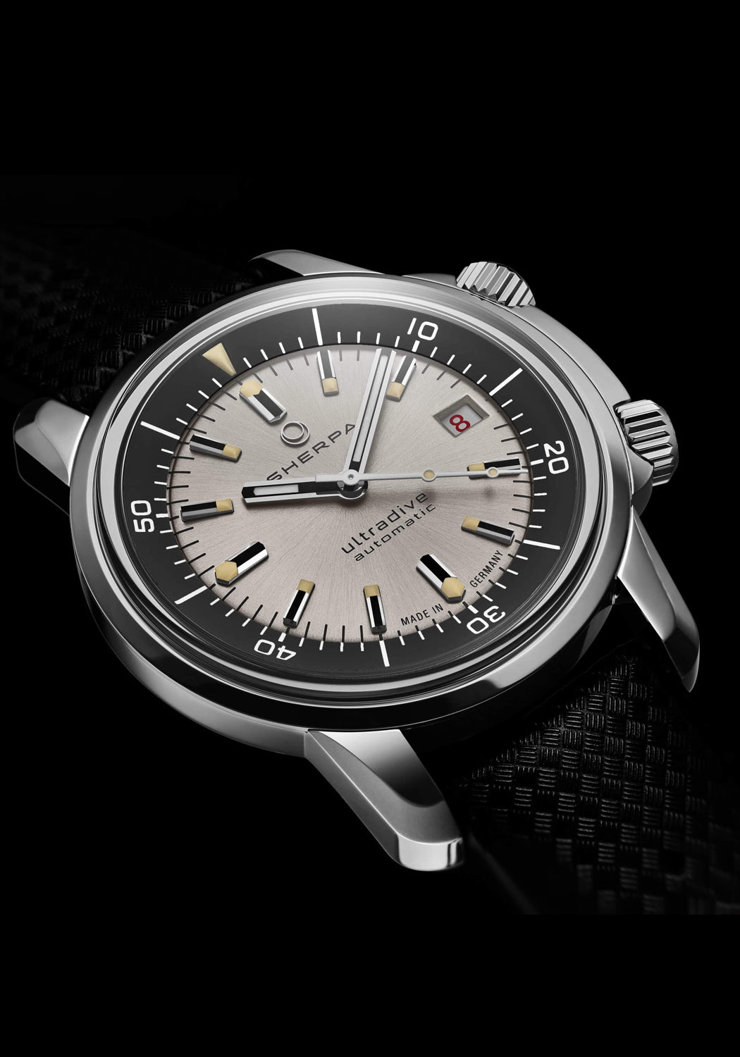 Sherpa Ultradive Tuxedo | Rubber Strap | Dive Watch | Denver Watches | OsterJewelers.com
