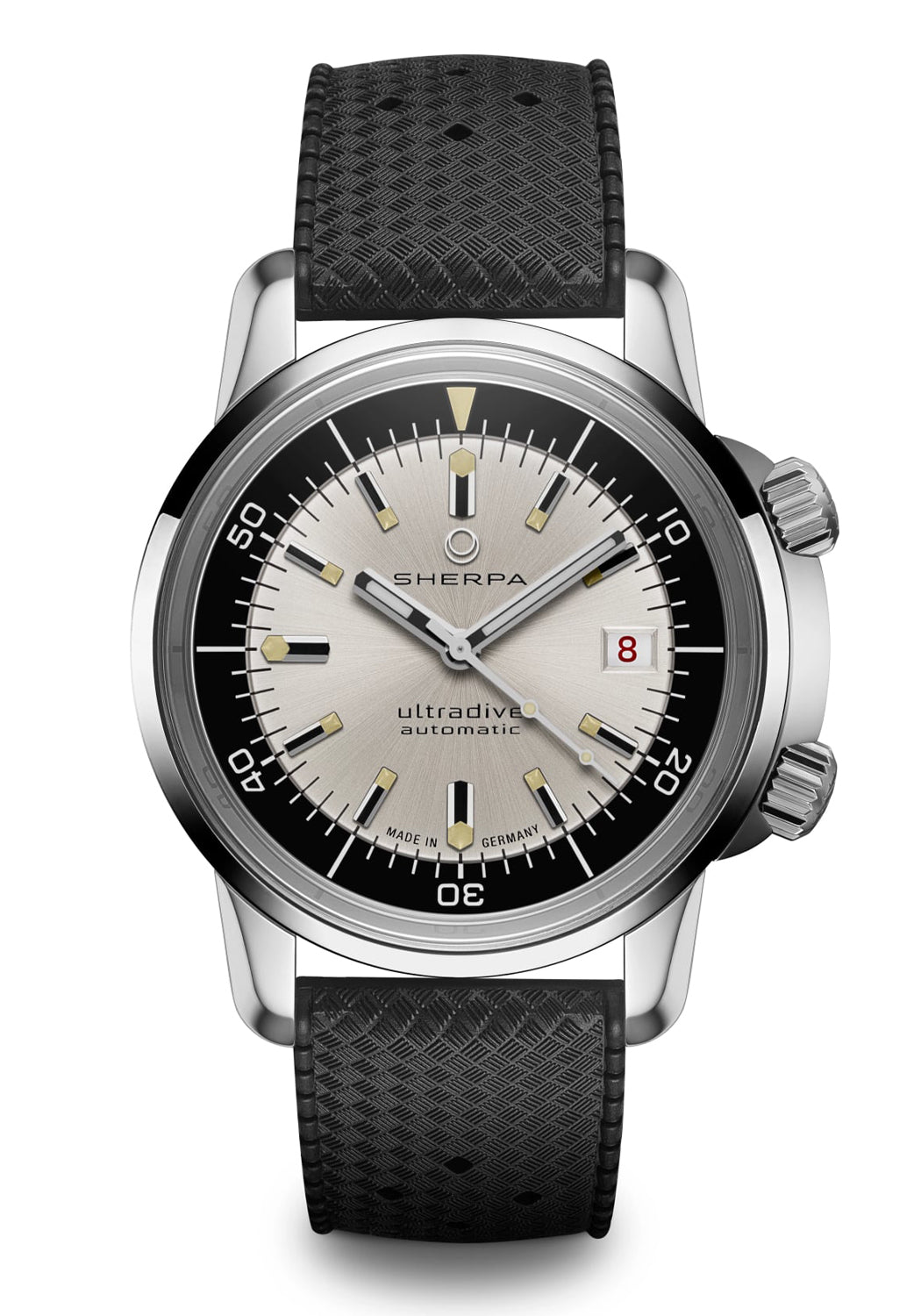 Sherpa Ultradive Tuxedo | Rubber Strap | Dive Watch | Denver Watches | OsterJewelers.com
