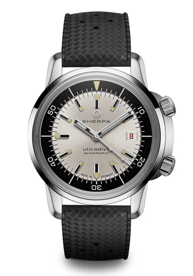 Sherpa Ultradive Tuxedo | Rubber Strap | Dive Watch | Denver Watches | OsterJewelers.com

