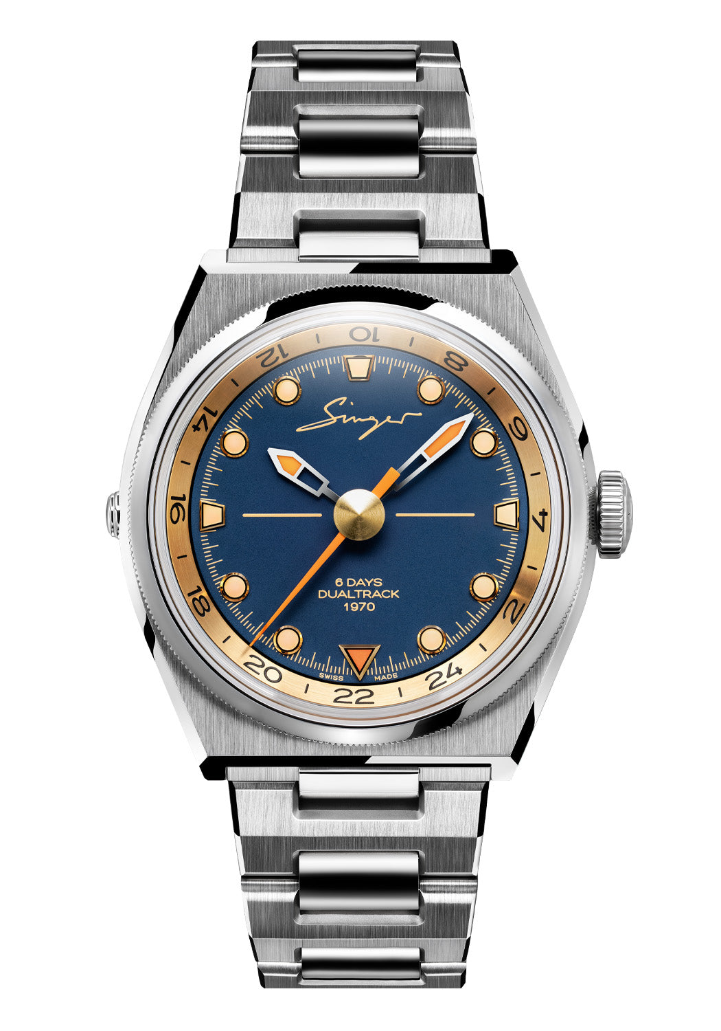 Singer Reimagined 1970 DualTrack Cobalt Blue | Ref. SR811-2 | Denver Watches | OsterJewelers.com
