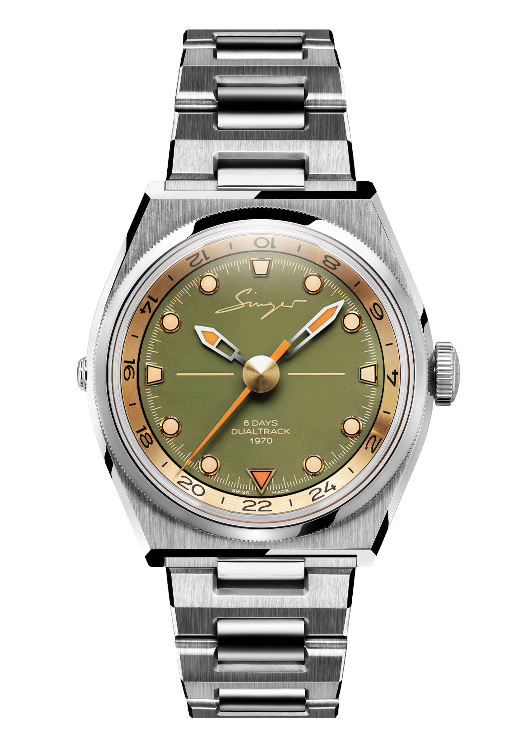 Singer Reimagined 1970 DualTrack Khaki | Ref. SR811-2 | Denver Watches | OsterJewelers.com