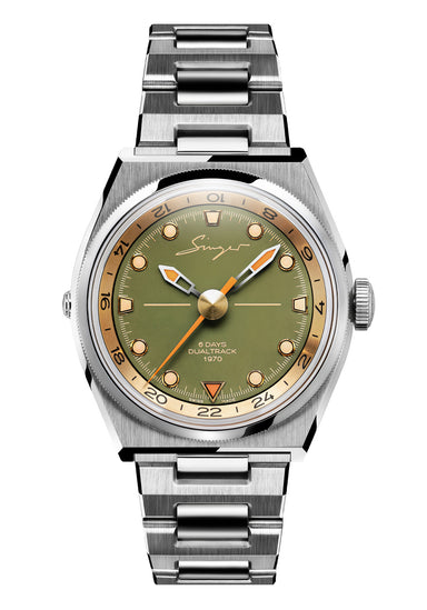 Singer Reimagined 1970 DualTrack Khaki | Ref. SR811-2 | Denver Watches | OsterJewelers.com