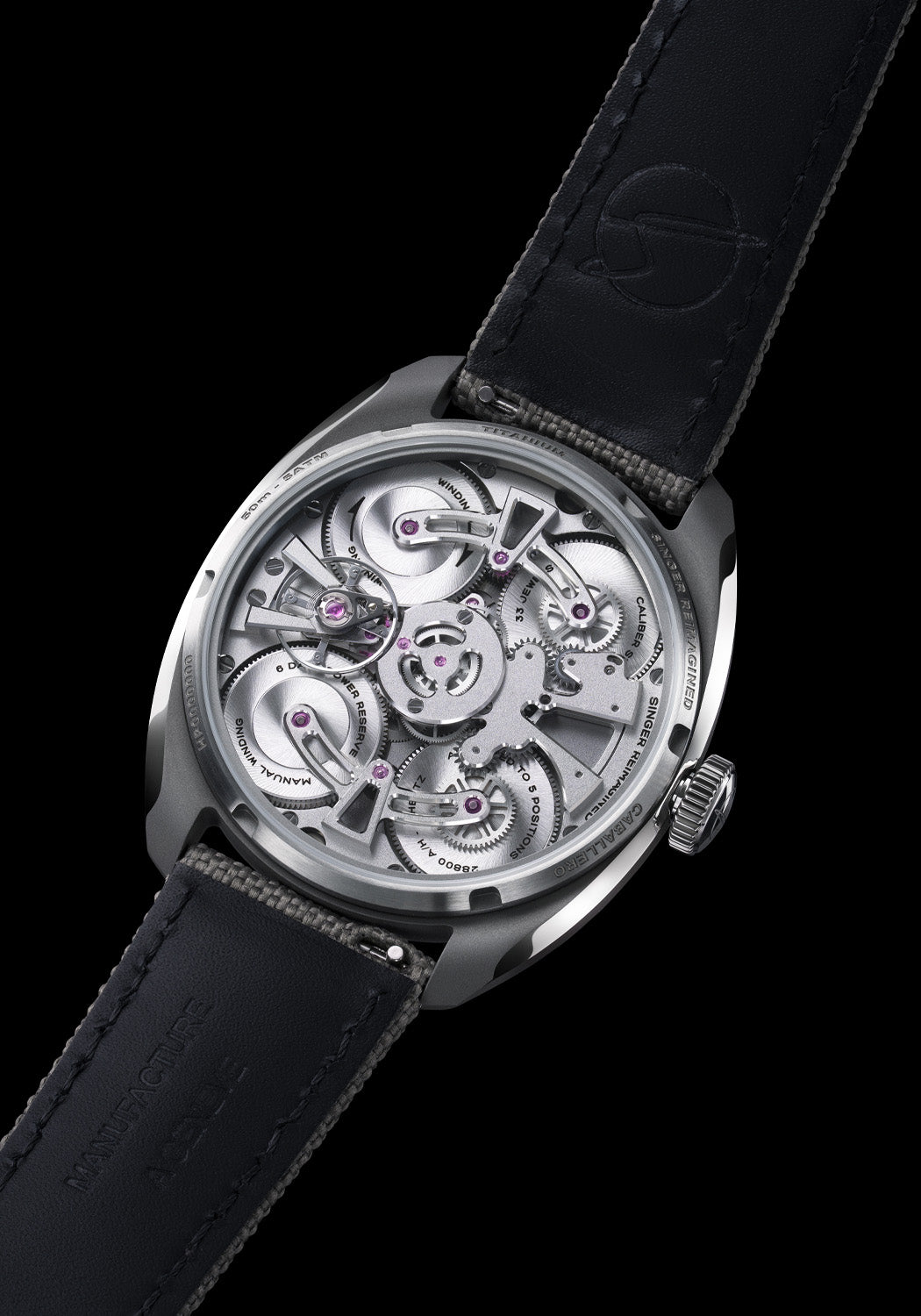 Singer Reimagined Caballero Titanium - Caseback | SR702-5 | Denver Watches | OsterJewelers.com