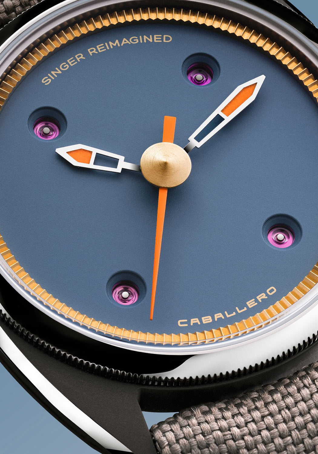 Singer Reimagined Caballero Titanium Avio Blue | SR702-3 | Denver Watches | OsterJewelers.com