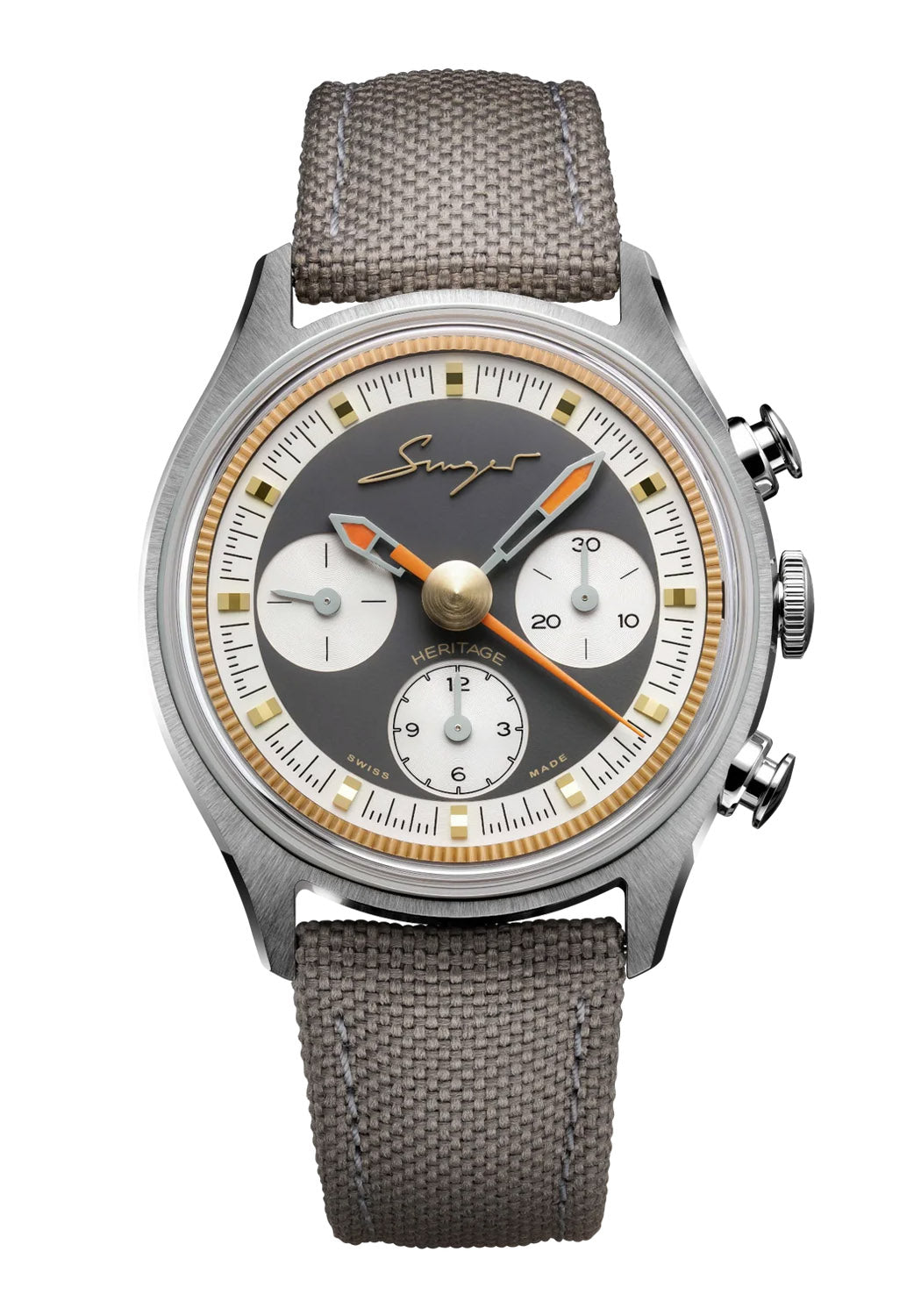 Singer Reimagined Heritage V72 Stone-Gray Steel | Ref. SR621 | Luxury Watch | OsterJewelers.com