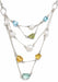 Multistrand necklace with pearls and various colored gemstones on a white background at Osterjewelers.com