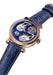 Speake-Marin Tourbillon Royal Blue RG openworked dial reveals the flying tourbillon.