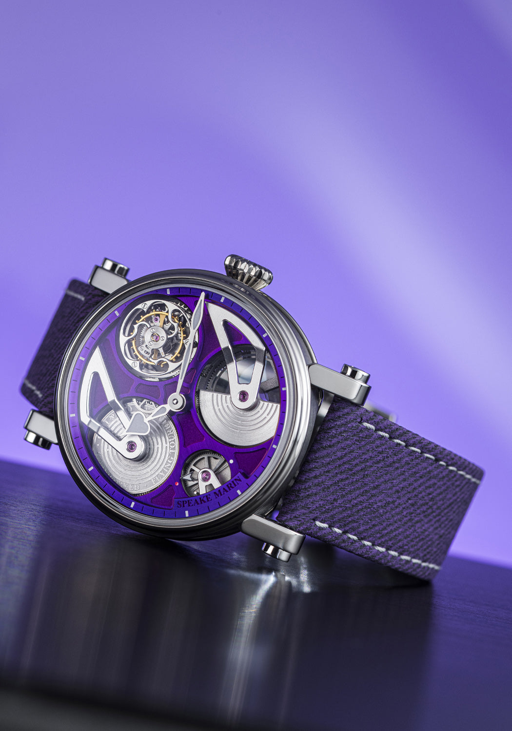 Speake-Marin One & Two Openworked Purple Hour 38mm | Denver | Ref. 913811570 | OsterJewelers.com
