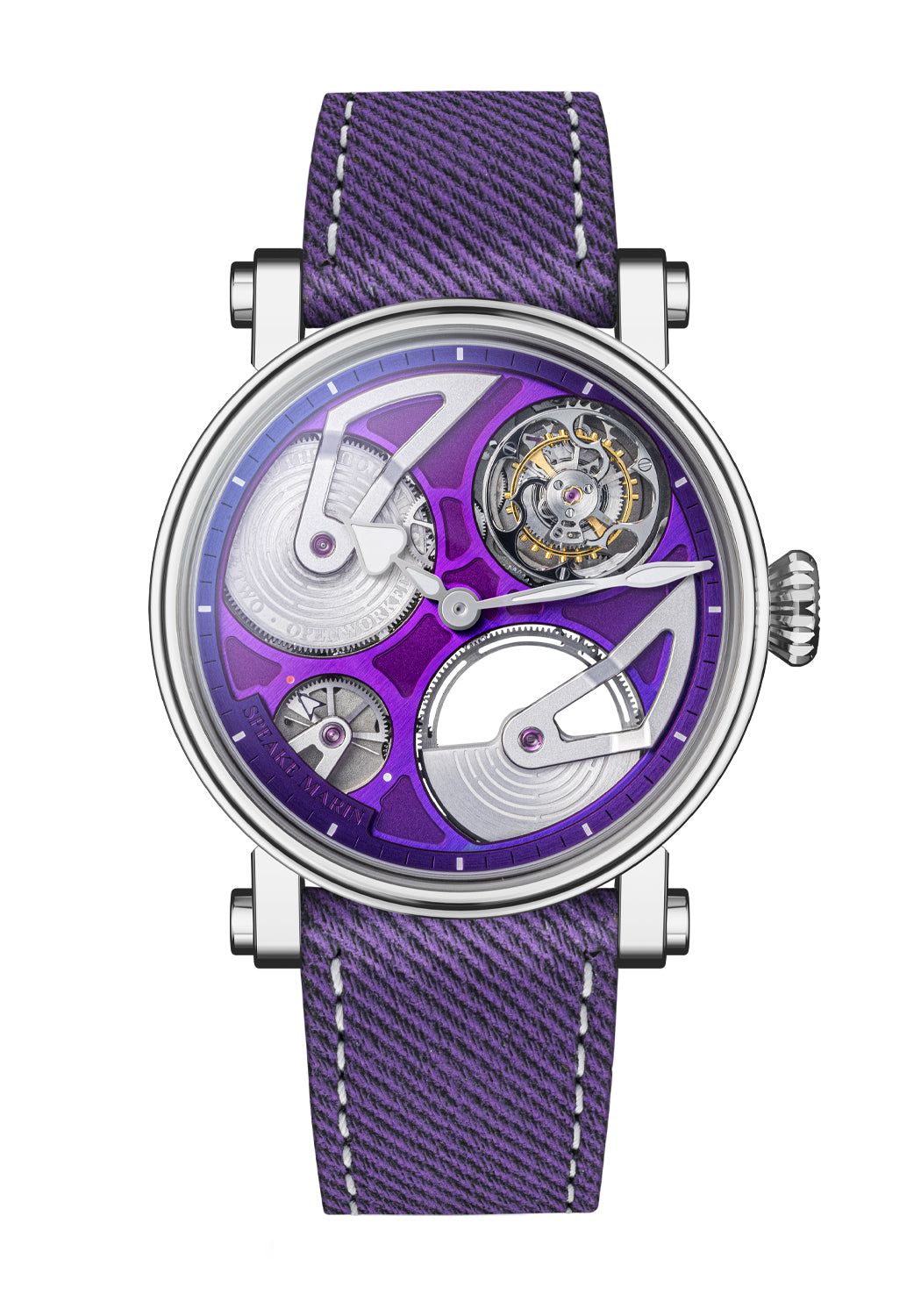 Speake-Marin One & Two Openworked Purple Hour 38mm | Denver | Ref. 913811570 | OsterJewelers.com
