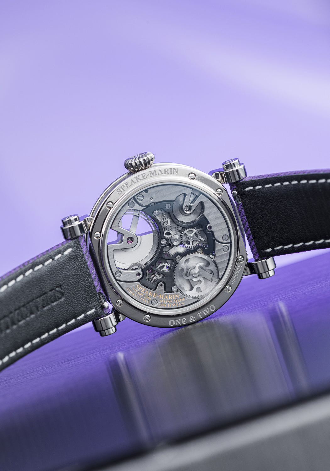 Speake-Marin One & Two Openworked Purple Hour 38mm | Denver | Ref. 913811570 | OsterJewelers.com
