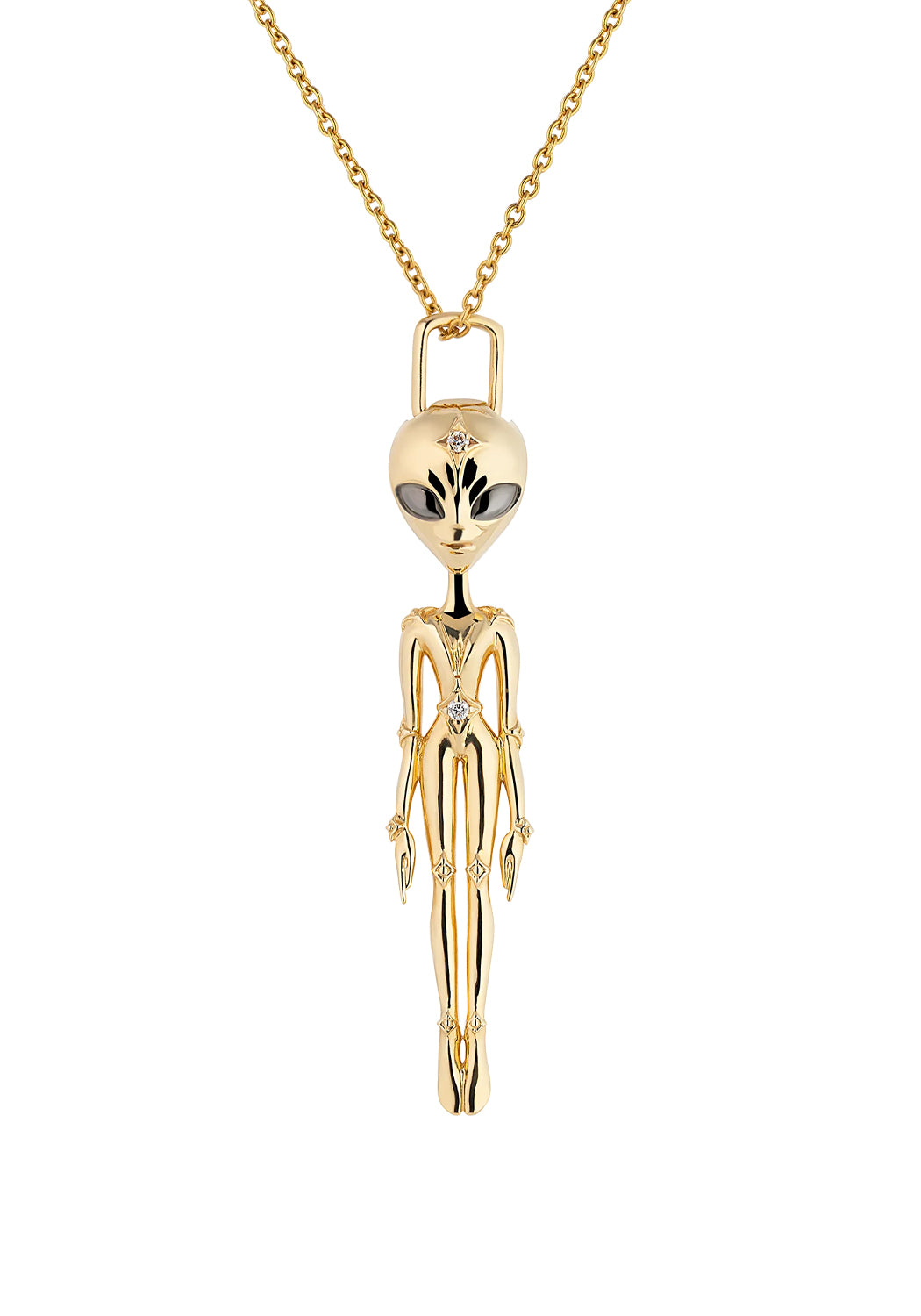 Sybarite She's an Alien 18KYG Diamond & Sapphire Pendant Necklace | OsterJeweler.com