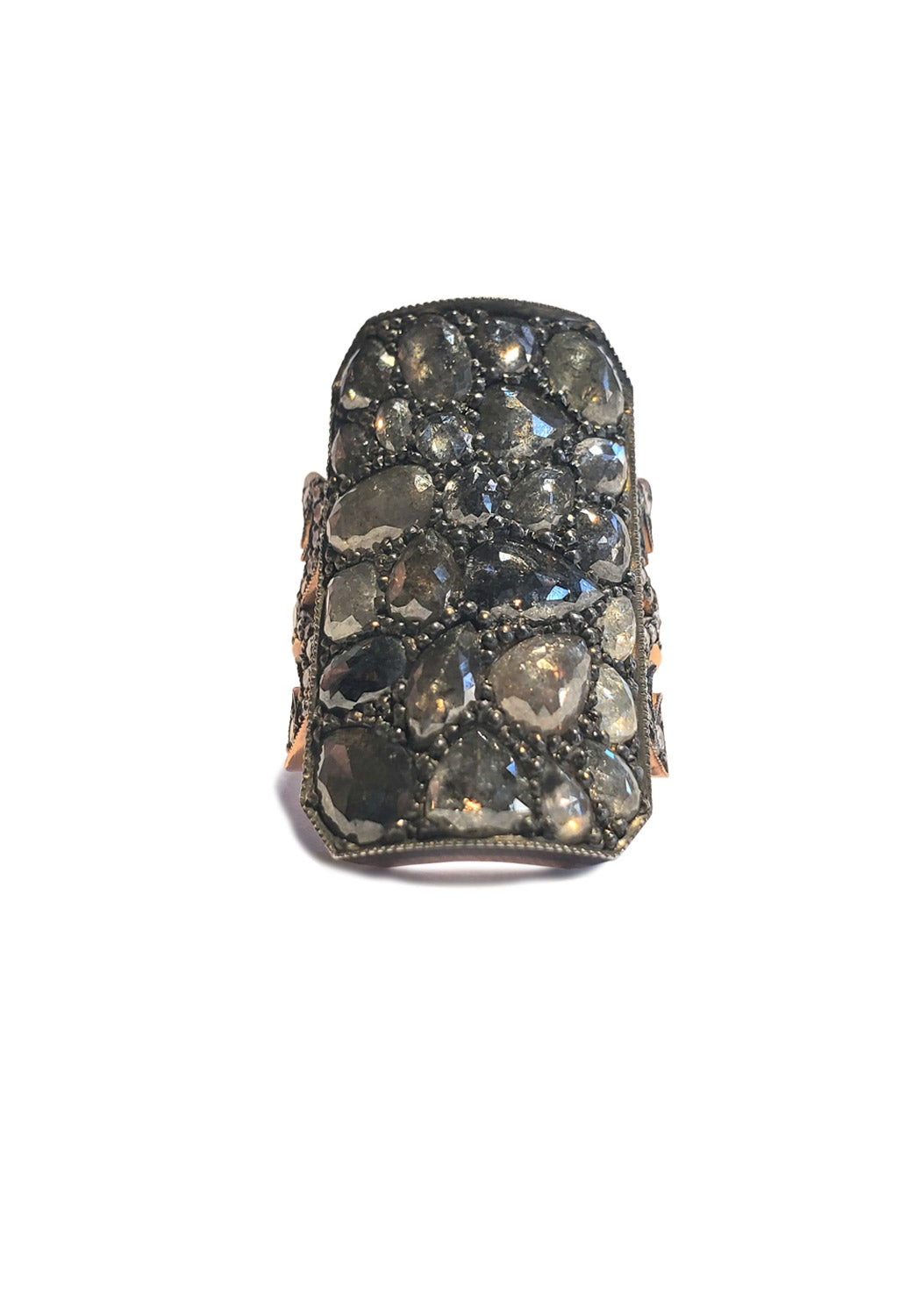Sylva & Cie 14KRG Rosecut Diamond Ten Table Ring — Oster