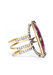 Sylva & Cie 18KYG Diamond & Large Oval Faceted Ruby Ring | OsterJewelers.com