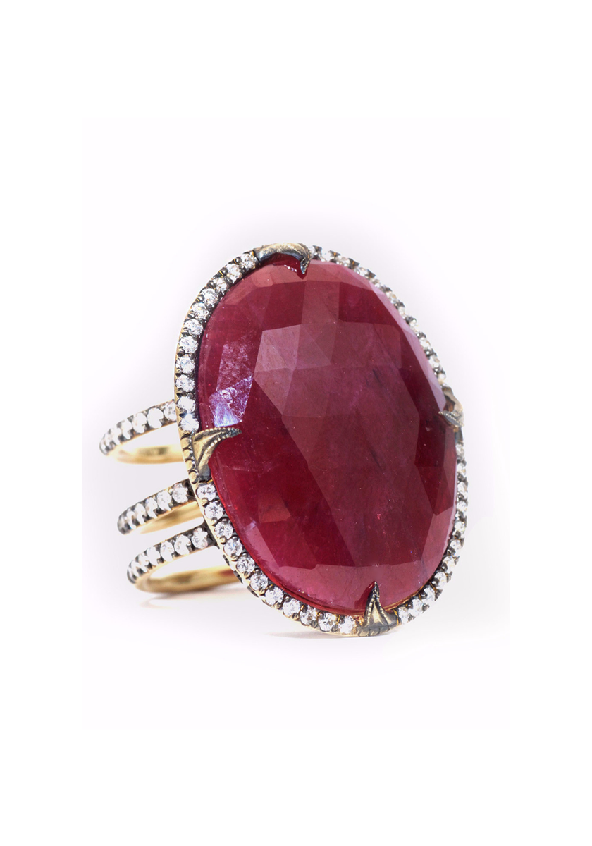 Ruby Ring Set in 18K Rose Gold | 1 Carat Oval Cut Ring | Handmade in London