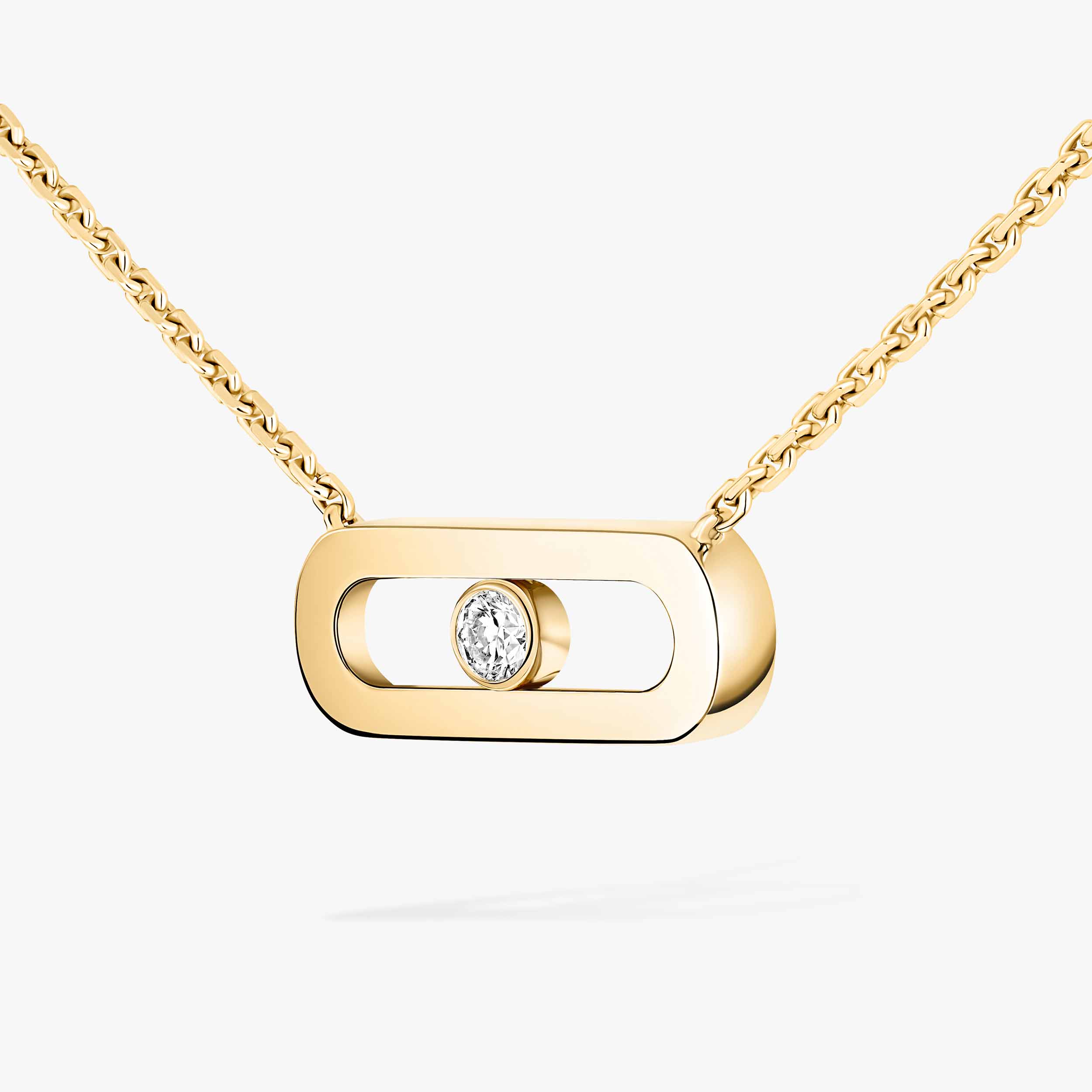 Messika Move Uno 18KYG Solitaire Diamond Necklace