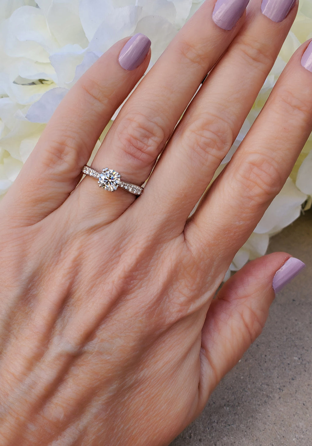 Parade Designs Hemera 18K White Gold Round Diamond Ring | OsterJewelers.com