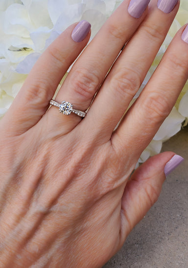 Parade Designs Hemera 18K White Gold Round Diamond Ring | OsterJewelers.com