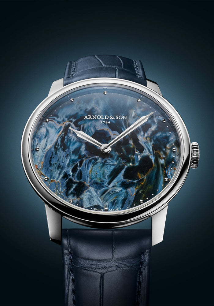 A video showing the Arnold & Son HM Steel Pietersite  from different angles.