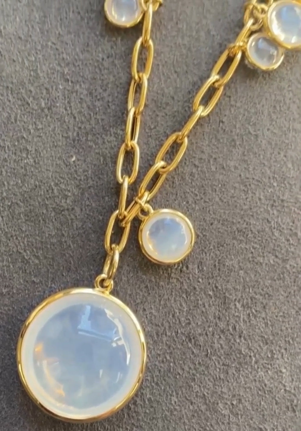 Goshwara Rock & Roll 18KYG Asymmetric Moon Quartz Charm Necklace | Denver | OsterJewelers.com