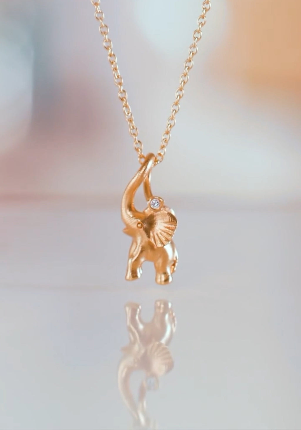 Ole Lynggaard Circus Elephant Charm on a Collier Chain Necklace