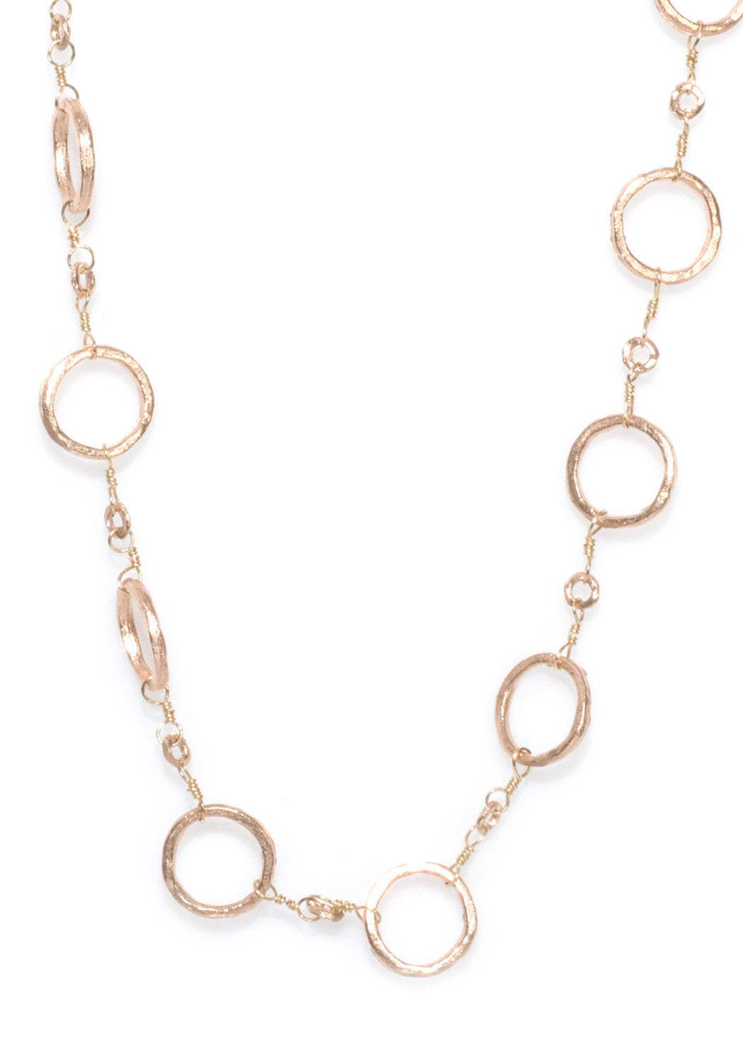 Evara Platinum & Rose Gold Necklace with Diamonds for Women JL PT N 18