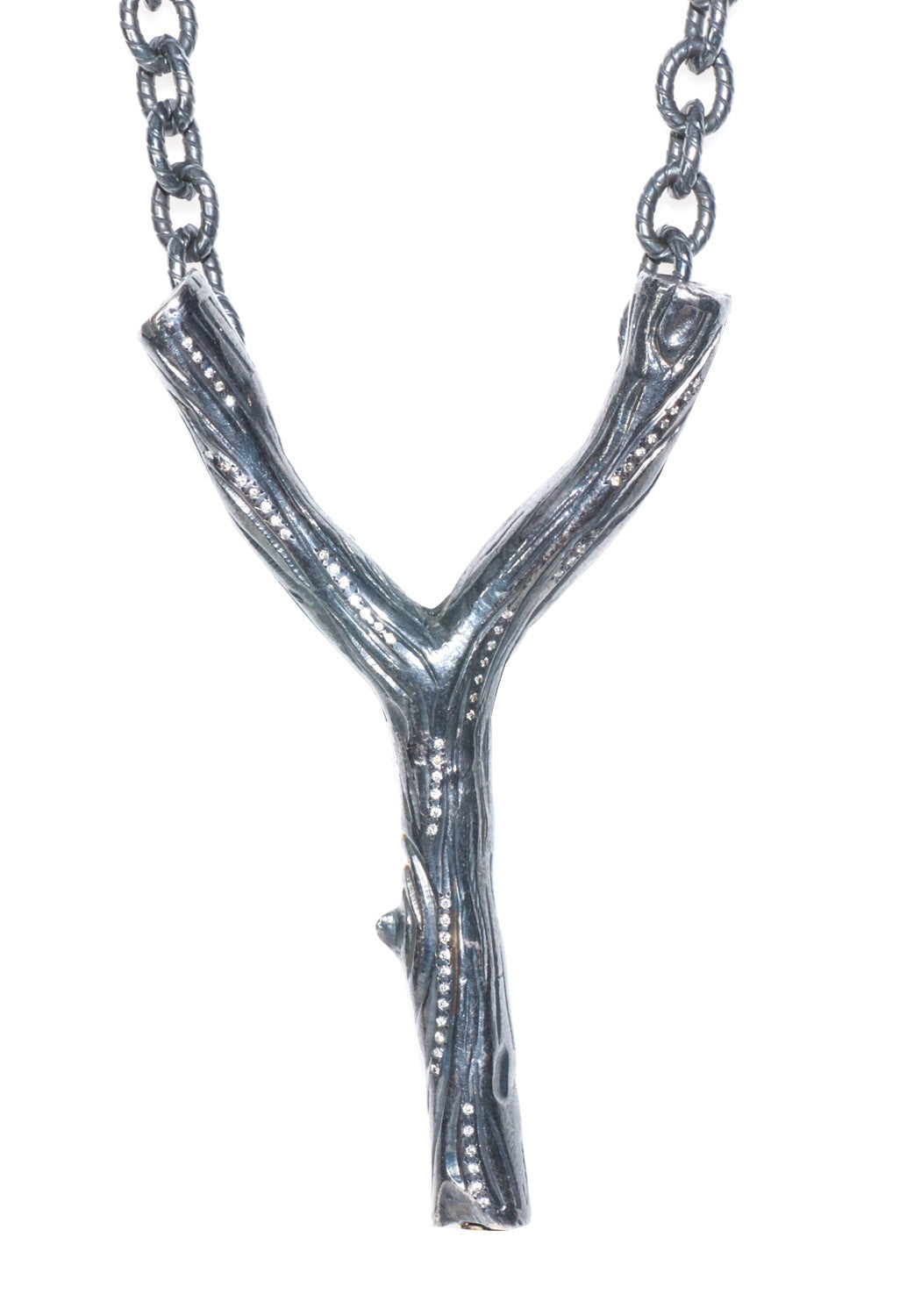 Vernissage Sterling Silver Diamond Sling Shot Necklace | OsterJewelers.com
