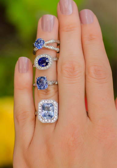 K. Brunini Diamond & Sapphire Engagement Rings (sold separately) | OsterJewelers.com