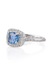 K. Brunini 18KWG Diamond Halo Sapphire Twig Ring | OsterJewelers.com