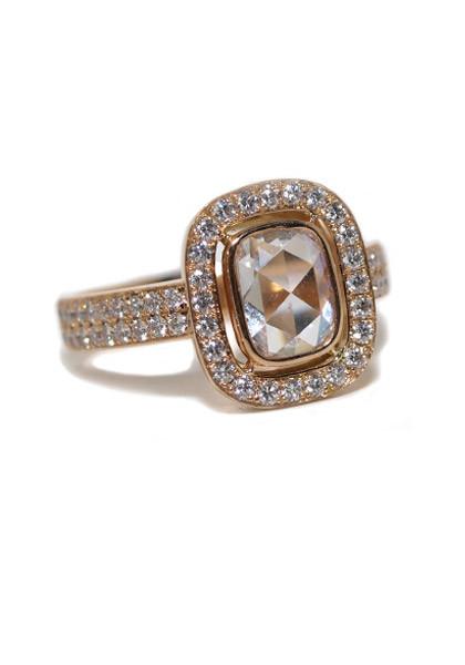 Rahaminov Cushion Rosecut Diamond Ring | OsterJewelers.com