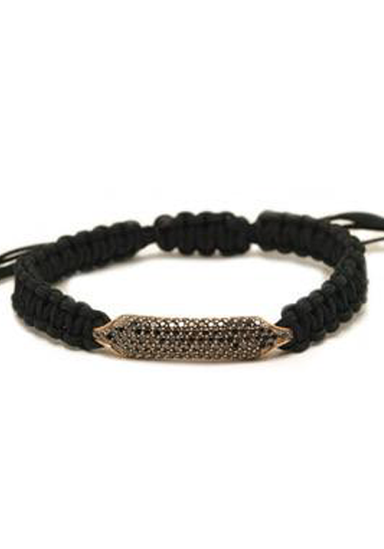 Rahaminov 18KRG Black Diamond Cord Bracelet | OsterJewelers.com
