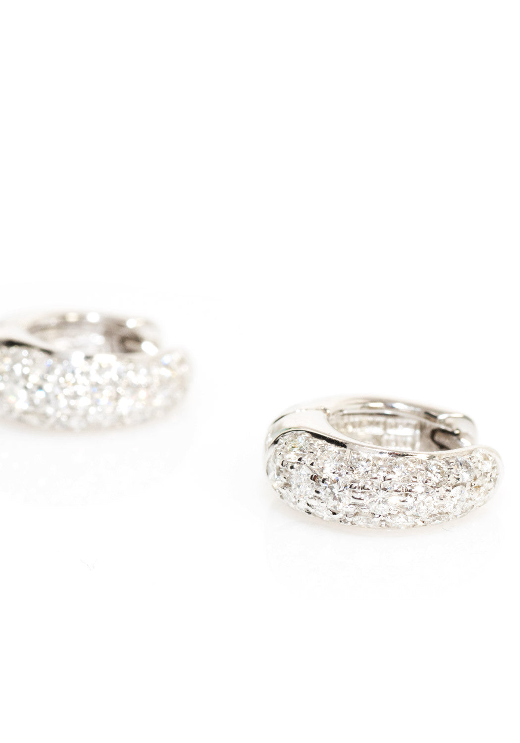 Garavelli 18kwg Diamond Huggies  | Oster Jewelers