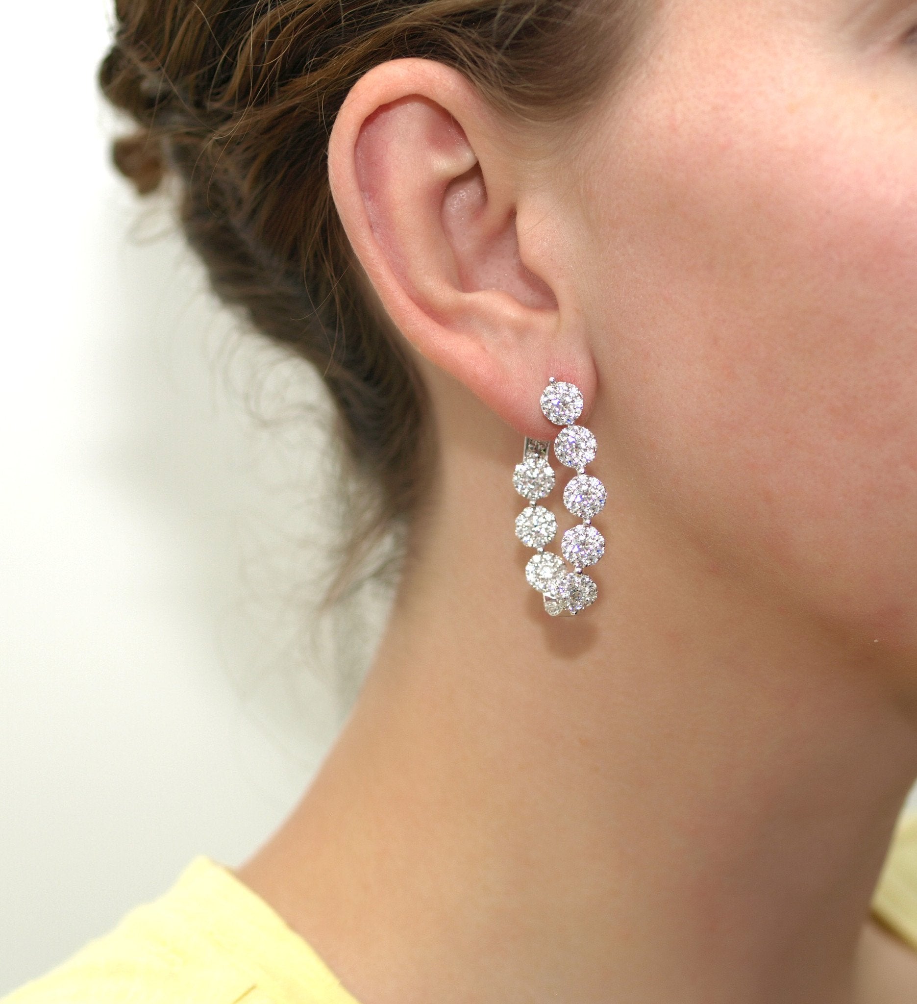 JYE'S 7.75ctw Diamond Hoop Earrings | OsterJewelers.com
